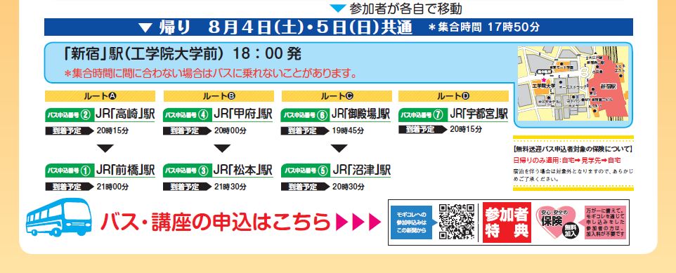 帰りルートマップ