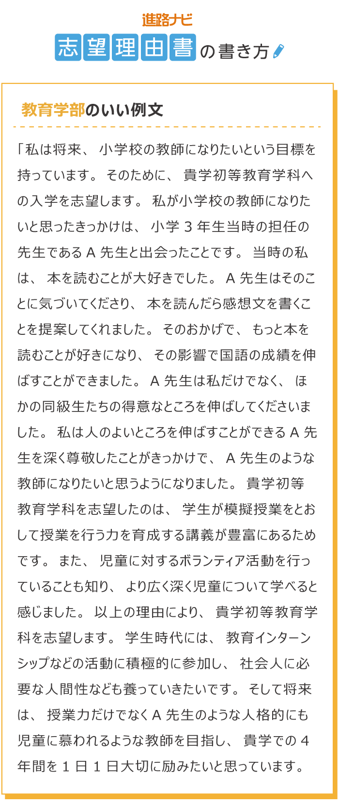志望理由書の例文