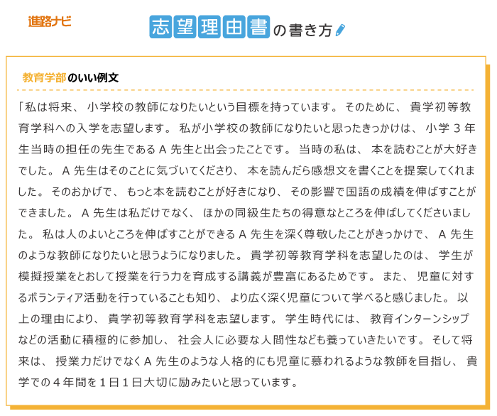 志望理由書の例文